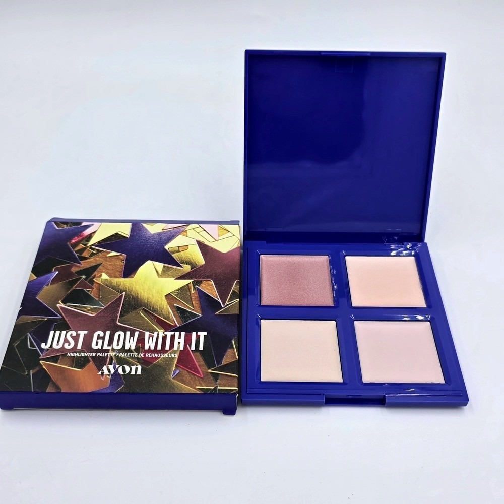 Avon Just Glow With It Highlighter Palette 12 g 0.42 oz New Old Stock 4 Shades!!